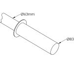 Badmintonstoðir fyrir 83 mm. hulsur