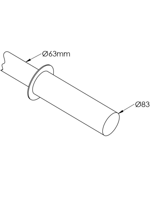 Badmintonstoðir fyrir 83 mm. hulsur