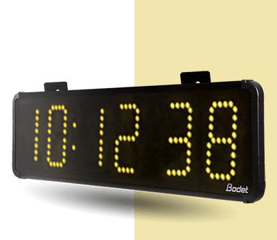 HMS LED klukka með gulum stöfum HMS LED klukka með gulum stöfum