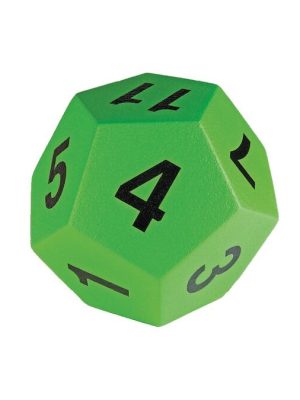 Froðuteningur, 12 hliðar með tölum Stærð 25 cm