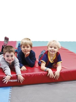 Leikmotta 160 x 160 x 15 cm með sterku, þvottanlegu áklæði.