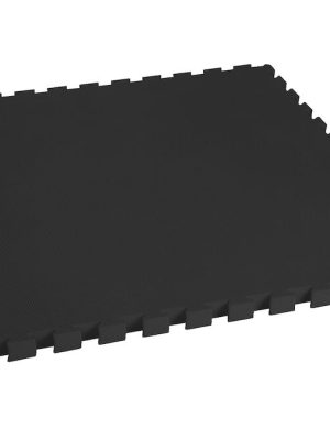 Mjúk motta, svört 100 x 100 x 2,8 cm