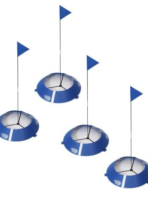 Fótbolta- og golfmörk, sett með 6 stykkjum.