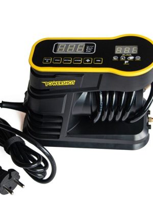 Rafknúin kúludæla með þrýstimæli