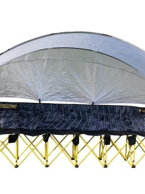 Samanbrjótanlegur skiptibekkur með þaki