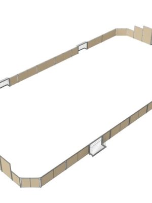 Fjölvallar LARCH 24,5 x 12 metrar. Þar á meðal 2 mark á vellinum og 4 hliðarmörk.