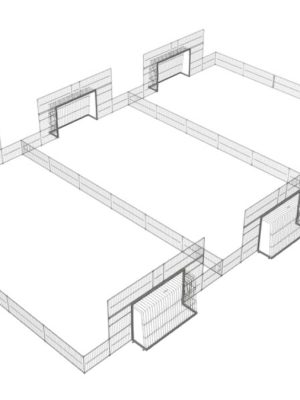 Þór fjölvallarþrefaldur völlur 15 x 8,5 metrar. Innifalið eru 6 vallarstærðir, 300 x 200 cm.