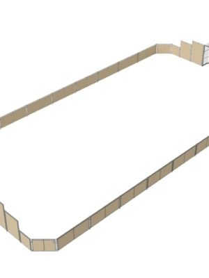 Fjölvallar lerki 24,5 x 12 metrar. Þar á meðal tvö mark 200 x 300 cm.