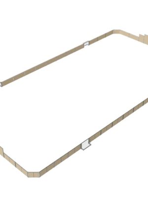 Fjölvallar LARCH 40 x 20 metrar. Þar á meðal 2 mark á vellinum og 4 hliðarmörk.