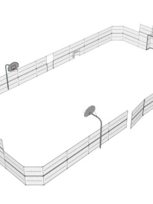 Fjölnotavöllur úr stáli, Craven Cottage, 24,5 x 12,5 metrar