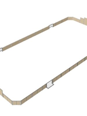 Fjölvallar LARCH 32 x 15 metrar. Þar á meðal 2 mark á vellinum og 4 hliðarmörk.