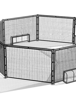 Pannabane með stálgrind Ø 600 cm í 6 köntum H: 170 cm