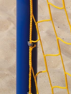 Gult strandfótboltanet, 4 mm gult PP, 10 cm möskvi, dýpt: 80/100 cm