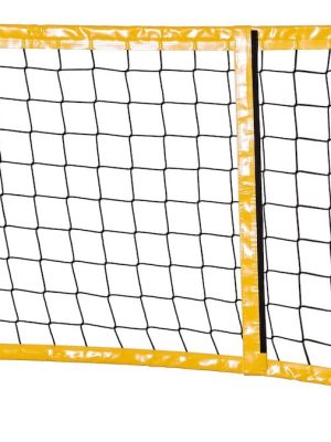 Strandblaknet 850 cm með gulum kantbandi með 4 punkta spennu