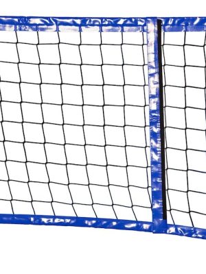 Strandblaknet 850 cm með bláum brúnaröndum með 4 punkta spennu.