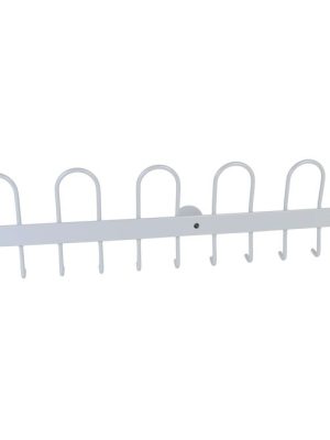 Fatahengi 120 cm, silfurgrátt með 16 krókum