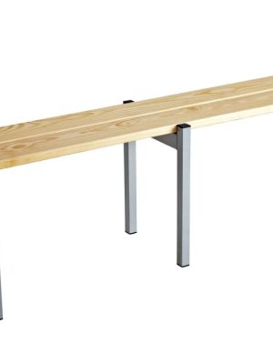 Frístandandi bekkur úr furuviði 100 cm með tveimur stoðum