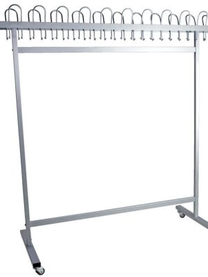 Tvöfaldur fataskápur á hjólum B: 180, H: 173, Þ: 63 cm