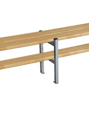 Furubekkur með skóhillu 350 cm Með 4 undirstöðum fyrir gólffestingu