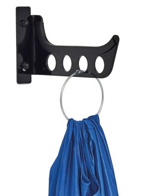 Veggfesting, alhliða. Litur svartur.