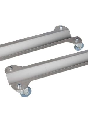 Flutningsvagnar fyrir handboltamörk, 2 stk. Með 4 snúningshjólum úr gúmmíi.