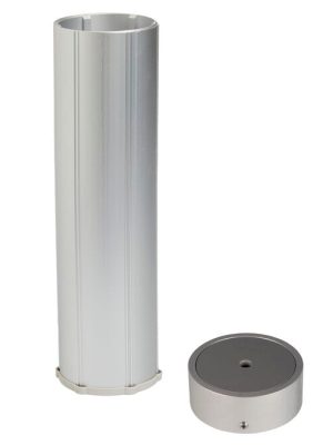 Hylsun Ø 83 mm fyrir PU gólf. Þar með talið toppur og lok úr anodíseruðu áli.