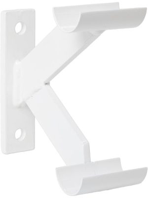 Tvöföld festing fyrir ballettstöng ø 43 mm. Litur hvítur.