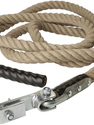 Klifurreipi með krók fyrir reipi, lengd: 410 - 450 cm Með málmkrók til upphengingar