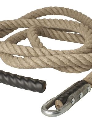 Klifurreipi, lengd: 560 - 600 cm Með málmkrók til að hengja upp