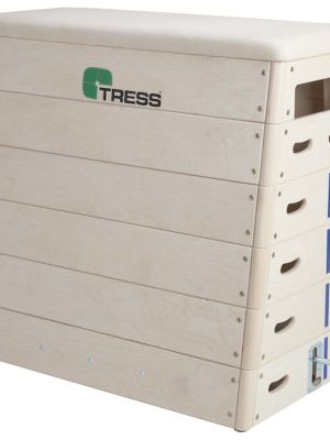 Trésokkur, 6 hlutar, 130 cm með gervileðri ofan á. Innbyggður undirvagn með.