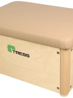 Lítill fimleikastöng 70 x 50 x 40 cm, toppur með leðuráklæði