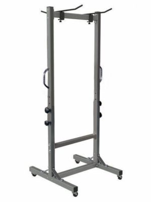 Geymslugrind fyrir æfingamottur Færanleg grind með hjólum