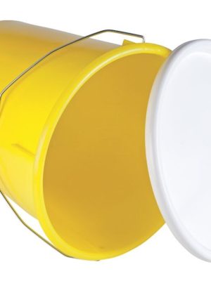 Plastfötu með loki, 14 lítrar, pláss fyrir 48 tennisbolta