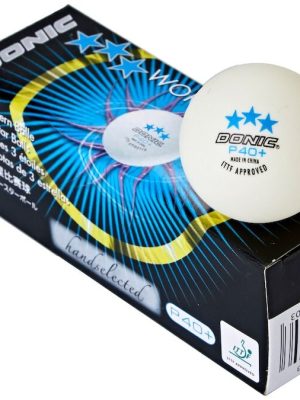 Borðtennisboltar Donic P40+ *** Pakki með 3 sellulóíðlausum boltum