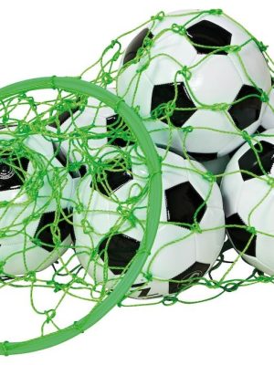 Fótboltanet með hring Pláss fyrir 6-7 fótbolta (stærð 4)