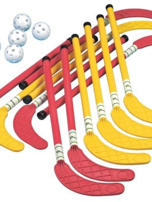 Innileikjasett fyrir leikskólabörn, 12 kylfur og 6 boltar