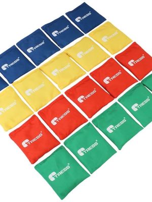 Baunapokasett, 20 stk., 5 stk. af hvorri gerð í litunum rauðum, bláum, gulum og grænum.