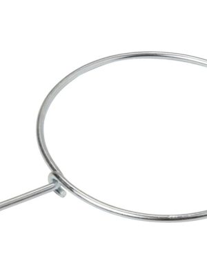 Málmhringur með krók fyrir yfirhafnir og þess háttar, 13 cm í þvermál