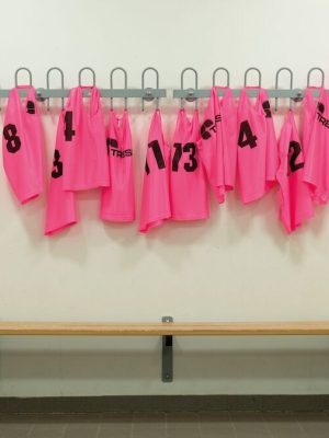 Tress gallabuxur, bleikar (stærð XL) Sett með baknúmerum 1-15