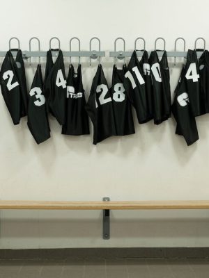 Tress gallabuxur, svartar (stærð S) Sett með baknúmerum 1-15