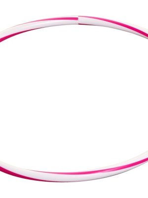 Hulahringur Ø 50 cm, bleikur/hvítur