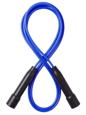 Mjúkt hoppreip, blár litur. Lengd 220 cm, Ø: 9 mm.