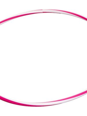 Hulahringur Ø 75 cm, bleikur/hvítur