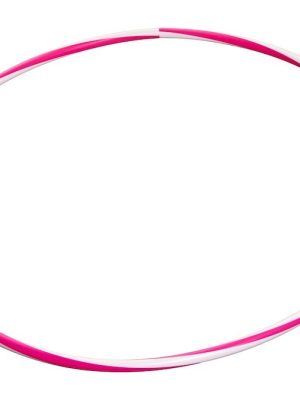 Hulahringur Ø 85 cm, bleikur/hvítur