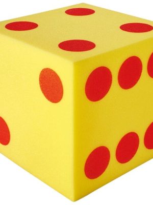 Froðuteningur 25 x 25 cm Gulur með rauðum punktum