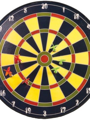 Segulmagnaður pílukastari, með 6 pílum, tvíhliða gerð