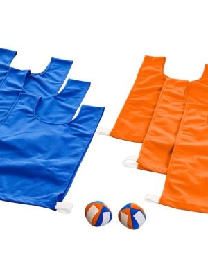 Vestir með Velcro-hlíf. Sett með 6 vestum og 2 boltum.