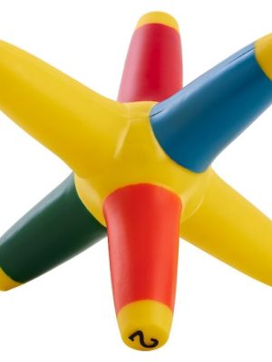 Uppblásinn leikbolti frá Catch Ball. Ytra mál: 28 x 28 cm.