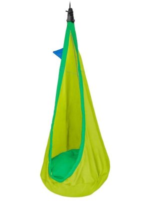 Holt hengirúm, grænt með innbyggðri upphengingu