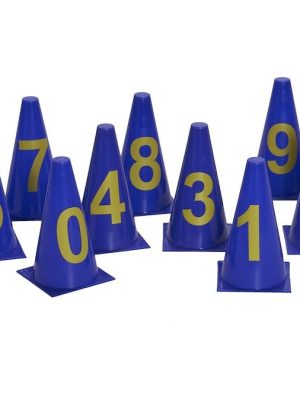 Sett af keilum með tölum 0-10 Hæð: 23 cm